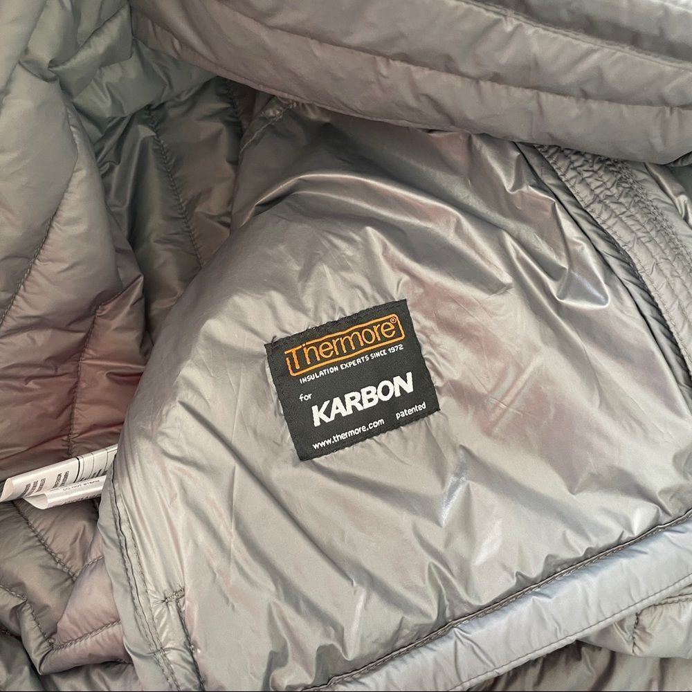 Karbon Men's Quest II Ultralight Puffer Jacket In Grey and Black Size XL - Picture 8 of 13